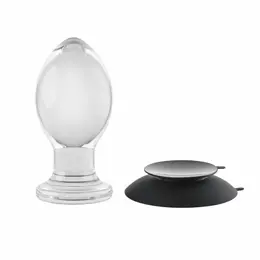 Evolved Crystal Ball Plug - Clear Silicone Base, Smooth Plastic Shape