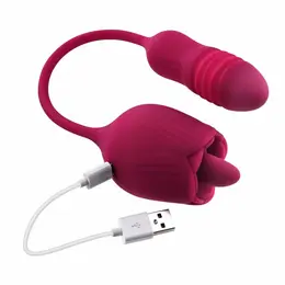 Evolved Wild Rose Intimate Tongue System Red, Dual Motor, USB Rechargeable
