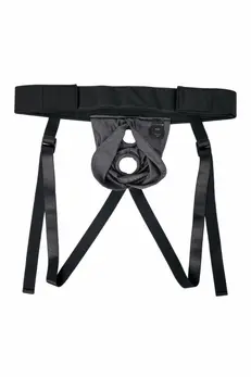 Gender X Double Rider Adjustable Lycra Harness with Vibrating Ring