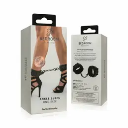 Ouch! Faux Leather Adjustable Ankle Cuffs Black 21-33 cm