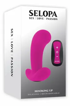 SELOPA HOOKING UP Remote-Control Intimate Machine Silicone Black 9.5cm