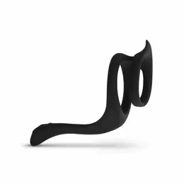 EasyToys Silicone Performance Ring with Ribbed Perineum Stimulator 11cm
