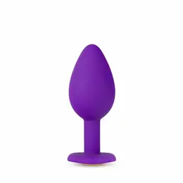Blush Temptasia Heart-Shaped Silicone Plug Small Purple Gemstone
