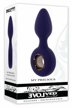 EVOLVED MY PRECIOUS Vibrating Plug with Ring Handle, 12 Modes, Black