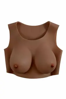 GENDER X UNDERGARMENTS Plate D-Cup Dark Silicone Wearable Vest