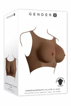 GENDER X Undergarments Plate C-Cup Dark Silicone Wearable Vest