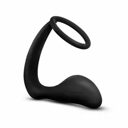 Blush Anal Adventures Platinum Silicone Plug & Performance Ring, Black