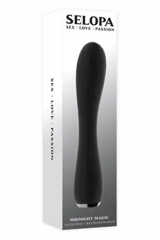 SELOPA MIDNIGHT MAGIC Rechargeable Silicone Intimate Device 20.1cm Black