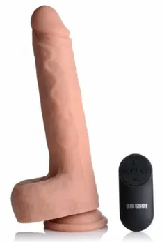 Nalone XL Vibrating & Thrusting Silicone Model with Suction Base - Black