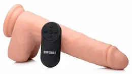 Nalone XL Vibrating & Thrusting Silicone Model with Suction Base - Black