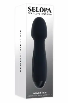 SELOPA POWER TRIP Wand Massager Silicone Waterproof USB 18.8cm