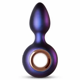 Hueman Deep Space Vibrating Plug Silicone 10 Modes Black