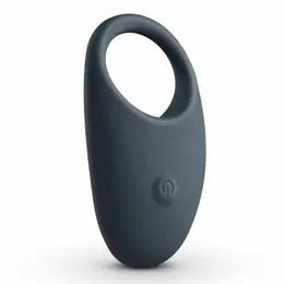 Boners Rechargeable Vibrating Silicone Partner Ring, 10 Modes, Blue