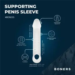 Boners Extension Sleeve Silicone Support Model Transparent 20 cm