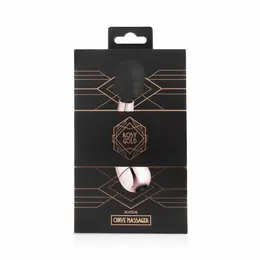 Rosy Gold Nouveau Mini Curve Massager - Compact Rechargeable Wand, 10 Modes