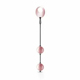 Rosy Gold Nouveau Metal Pelvic Floor Training Balls with Pull Ring