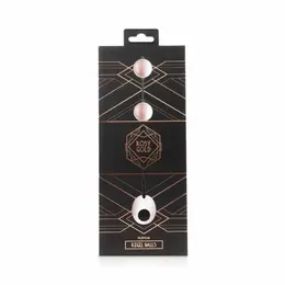 Rosy Gold Nouveau Metal Pelvic Floor Training Balls with Pull Ring