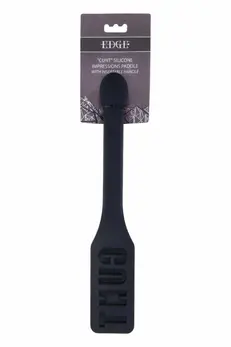 Sportsheets Edge Silicone Paddle Dual-Sided Metal Handle Black