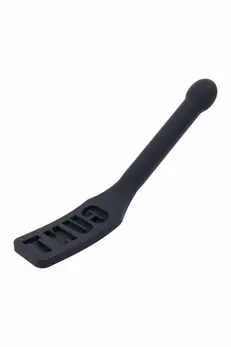 Sportsheets Edge Silicone Paddle Dual-Sided Metal Handle Black