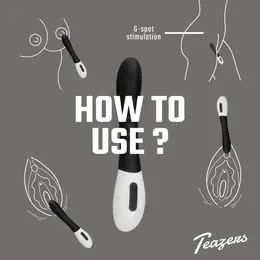 Teazers G-Spot Intimate Device Black 30-Speed Soft Silicone USB
