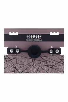 SPORTSHEETS EDGE Silicone Ring Gag Adjustable Faux Leather Strap 4.4cm