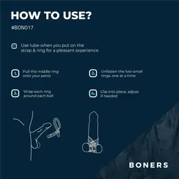 Boners 8-Style Adjustable Silicone Ring System for Gentle Support