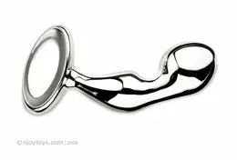 Njoy PFun Stainless Steel Anatomical Plug - Ergonomic Design, Medium Size