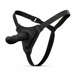 EasyToys Silicone Strap-On Set Adjustable Harness Compact Black 110cm