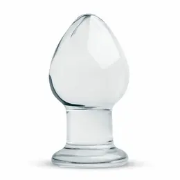 Glas Intimate Plug Model No. 26 Clear Glass Medium Size