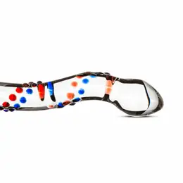 Glas No. 3 Glass Intimate Device with Textured Coloured Accents 19 cm
