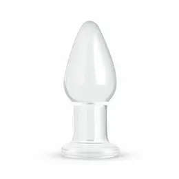 Glas Medium Crystal Clear Glass Intimate Plug - 3.9 cm, Smooth Surface