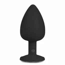 EasyToys Diamond Plug Large Black - Silicone Intimate Jewel Plug