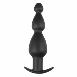 Sinner Gear Hollow Silicone Black Plug - Anatomical Design, Large