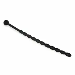 Sinner Gear Silicone Intimate Dilator - Black, Flexible Ribbed Design