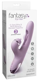 Fantasy For Her G-Touch Pulse Pro Purple Multi-Attachment Vibrator 23.4cm