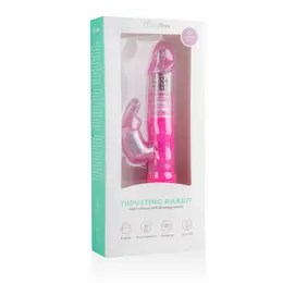EasyToys Pink Thrusting Dual-Action Vibrator - 6 Speeds & Rotations