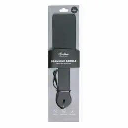 Ouch! Black PU Leather Impact Paddle - Ergonomic, Durable, 32 cm