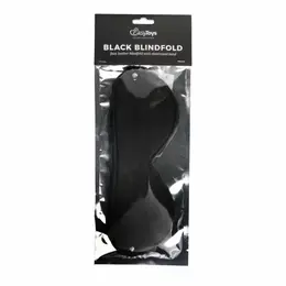 EasyToys Leather Eye Mask with Adjustable Elastic Band - Black