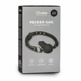 EasyToys Silicone System Ball Gag Adjustable 60 cm Black 9.5 cm Insertable