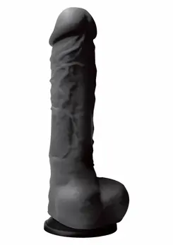 Pleasures Dildo 5 inch Silicone Model with Suction Cup, Black