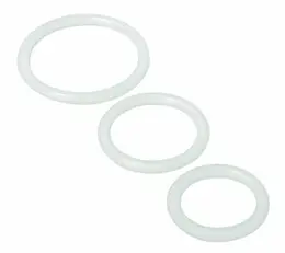 Trinity Vibes Silicone Comfort Rings Set, Clear, 3 Sizes
