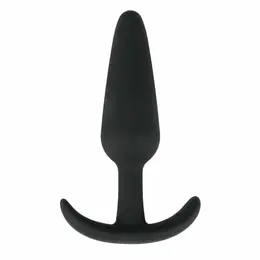 EasyToys Silicone Plug M - Flexible Anatomical Intimate Accessory, Black