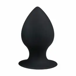 EasyToys Round Plug Black XL - Silicone Intimate Accessory with Suction Base