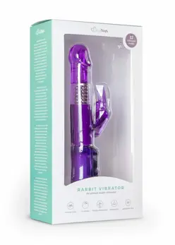 Easytoys Rabbit Vibrator Purple - 12 Modes, Waterproof Silicone Design