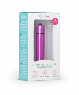 EasyToys 10-Speed Compact Bullet Vibrator - Purple, Pocket-Size Model