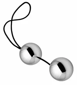 XR Brands Sterling Grey Kegel Training Balls Silicone Waterproof