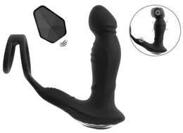 Rebel RC Vibrating Plug with Moving Rings & Nodding Tip, Black, 14.5cm