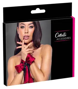 Cottelli Collection Dual-Tone Satin Scarf Red/Black 150 cm
