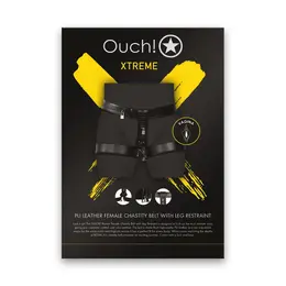 Ouch! OU1029BLK Adjustable Leather Ankle Restraints Black