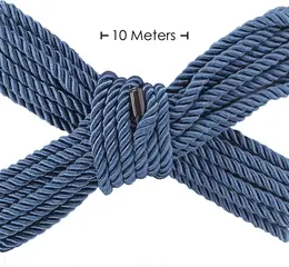 LoversPremium Polyester Bondage Rope 10m Navy Blue - Soft Restraint Cord
